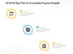 30 60 90 days plan for accounting proposal template ppt presentation slides rules