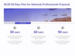 30 60 90 days plan for adwords professionals proposal ppt file format ideas