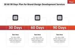 30 60 90 days plan for brand design development services ppt powerpoint ideas