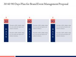 30 60 90 days plan for brand event management proposal ppt powerpoint download