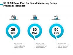 30 60 90 days plan for brand marketing recap proposal template ppt file elements