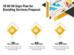 30 60 90 days plan for branding services proposal ppt powerpoint file example