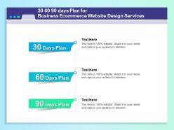30 60 90 days plan for business ecommerce website design services ppt template