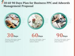 30 60 90 days plan for business ppc and adwords management proposal ppt templates