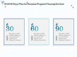 30 60 90 days plan for business proposal cleaning services ppt file topics