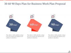 30 60 90 days plan for business work plan proposal ppt powerpoint gallery model