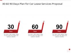30 60 90 days plan for car lease services proposal ppt powerpoint presentation files