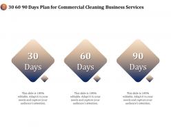 30 60 90 days plan for commercial cleaning business services ppt model
