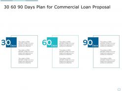 30 60 90 Days Plan For Commercial Loan Proposal Ppt Powerpoint Presentation Layouts