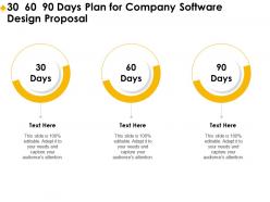 30 60 90 days plan for company software design proposal ppt file aids