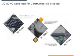 30 60 90 days plan for construction bid proposal ppt powerpoint presentation file rules