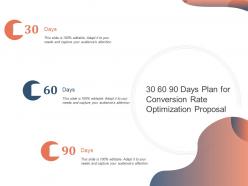 30 60 90 days plan for conversion rate optimization proposal ppt powerpoint presentation ideas