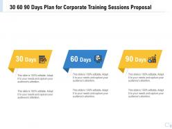 30 60 90 Days Plan For Corporate Training Sessions Proposal Ppt Example File