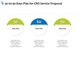 30 60 90 days plan for cro service proposal ppt powerpoint presentation model
