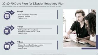 30 60 90 Days Plan For Disaster Recovery Plan Ppt Powerpoint Presentation Slides