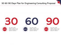 30 60 90 days plan for engineering consulting proposal ppt powerpoint presentation model show