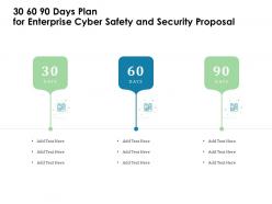 30 60 90 days plan for enterprise cyber safety and security proposal ppt template