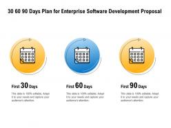 30 60 90 days plan for enterprise software development proposal audience ppt powerpoint presentation example