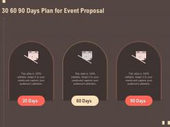 30 60 90 days plan for event proposal ppt powerpoint example file