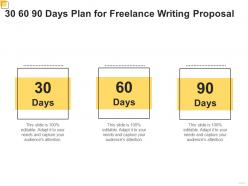 30 60 90 days plan for freelance writing proposal ppt powerpoint presentation slides gridlines