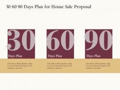 30 60 90 days plan for house sale proposal ppt powerpoint presentation summary mockup