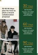 30 60 90 Days Plan For How To Pitch A Brand Collaboration Proposal One Pager Sample Example Document