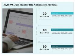 30 60 90 Days Plan For HR Automation Proposal Ppt Powerpoint Presentation Inspiration Portfolio