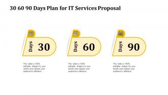 30 60 90 days plan for it services proposal ppt designs