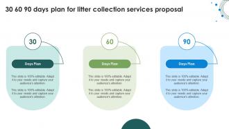 30 60 90 Days Plan For Litter Collection Services Proposal Ppt Slides Background Images