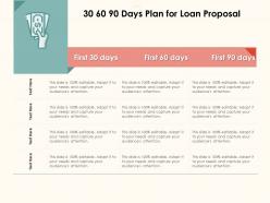 30 60 90 days plan for loan proposal ppt powerpoint presentation show slideshow