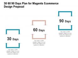30 60 90 days plan for magento ecommerce design proposal ppt powerpoint presentation layouts