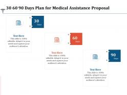 30 60 90 days plan for medical assistance proposal ppt powerpoint presentation icon deck
