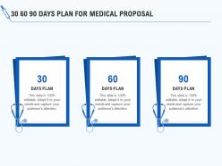30 60 90 days plan for medical proposal ppt powerpoint presentation infographic