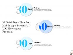 30 60 90 days plan for mobile app screens ui ux flowcharts proposal capture ppt presentation good