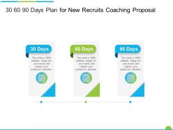 30 60 90 days plan for new recruits coaching proposal ppt powerpoint presentation model
