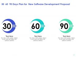 30 60 90 days plan for new software development proposal audience ppt presentation sample