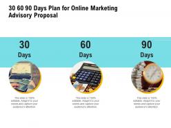 30 60 90 Days Plan For Online Marketing Advisory Proposal Ppt Powerpoint Slides