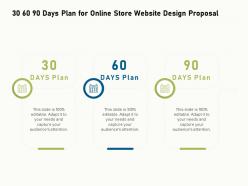 30 60 90 days plan for online store website design proposal ppt file format ideas