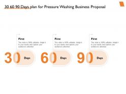 30 60 90 days plan for pressure washing business proposal ppt powerpoint presentation slides