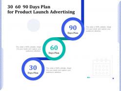 30 60 90 days plan for product launch advertising ppt powerpoint gallery grid