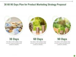 30 60 90 Days Plan For Product Marketing Strategy Proposal Ppt Presentation Slides Inspiration