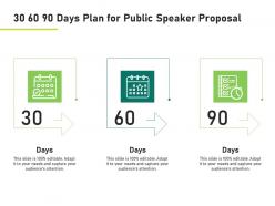 30 60 90 days plan for public speaker proposal ppt powerpoint presentation summary good