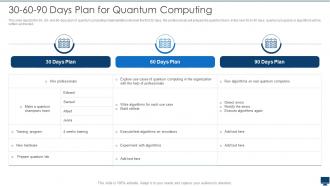 30 60 90 Days Plan For Quantum Computing
