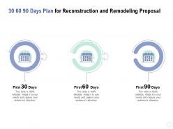 30 60 90 days plan for reconstruction and remodeling proposal ppt powerpoint presentation