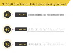 30 60 90 days plan for retail store opening proposal ppt template