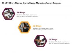 30 60 90 days plan for search engine marketing agency proposal ppt file format ideas