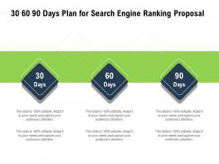 30 60 90 days plan for search engine ranking proposal editable ppt powerpoint presentation sample