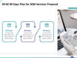 30 60 90 Days Plan For SEM Services Proposal Ppt Powerpoint Presentation Ideas Themes