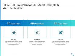 30 60 90 days plan for seo audit example and website review ppt powerpoint model
