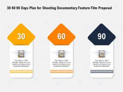 30 60 90 days plan for shooting documentary feature film proposal editable ppt presentation example
